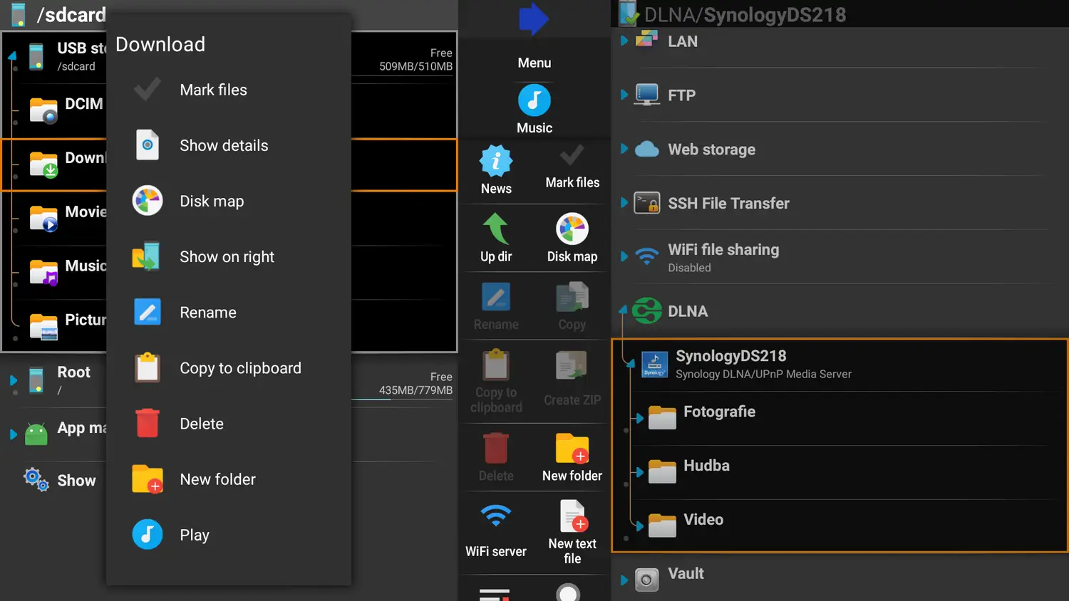 Xplore file manager for google tv