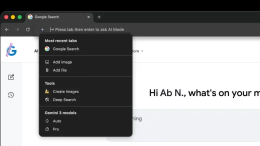 Chrome address bar ai mode.jpg - Google brings full AI Mode prompt box to Chrome address bar