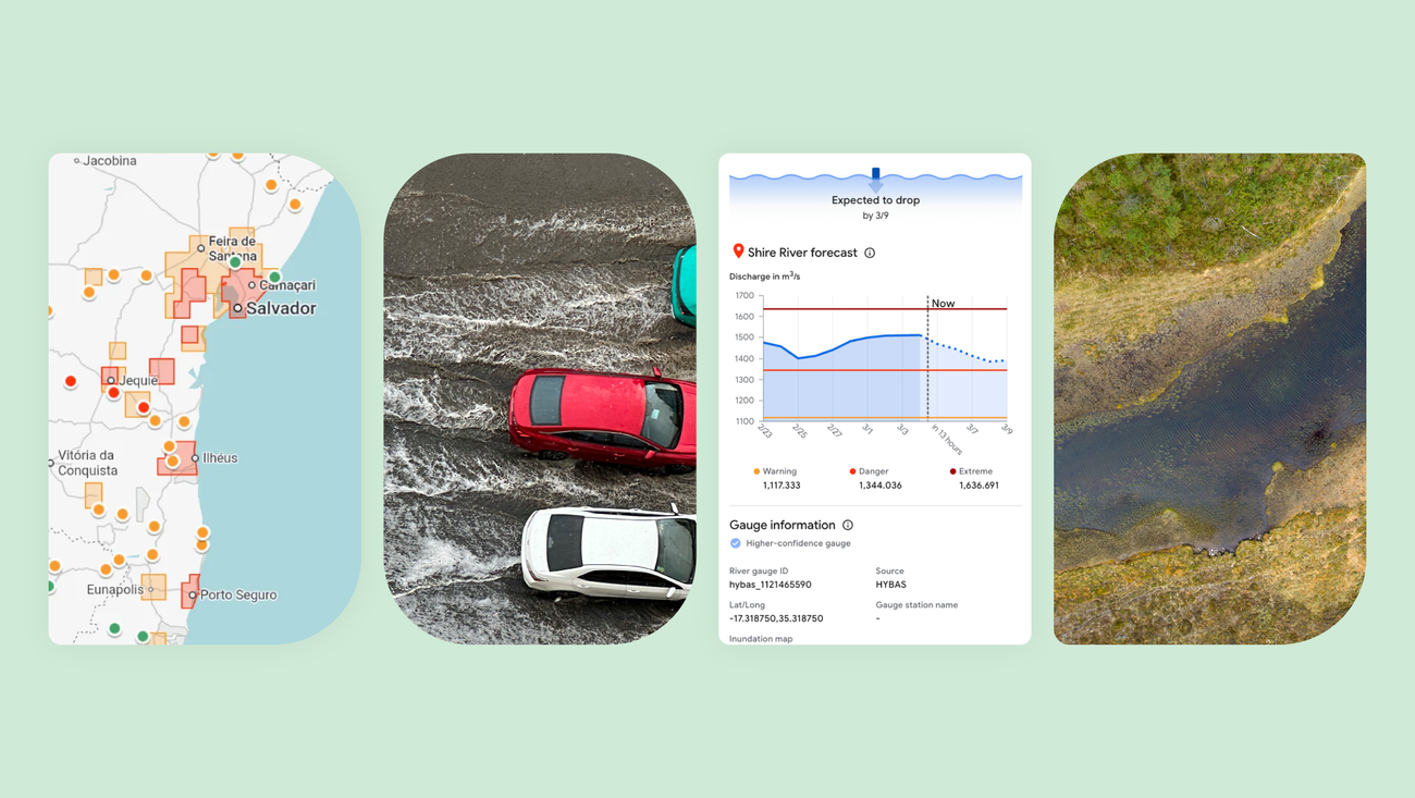 Floodhub hero.width 1300.png - Rewrite this title to make it engaging and appealing for tech enthusiasts, Google lovers, Chromebook owners or Chrome users. Keep it concise and interesting. Provide only the final title without offering explanations or alternatives.Boosting disaster resilience with Google's Groundsource