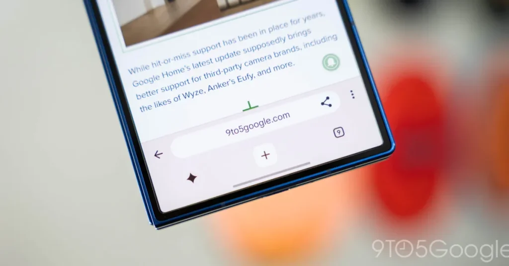 Google chrome navigation gemini 1.jpg - Google Chrome starts rolling out updated navigation bar with Gemini button on Android [Gallery]