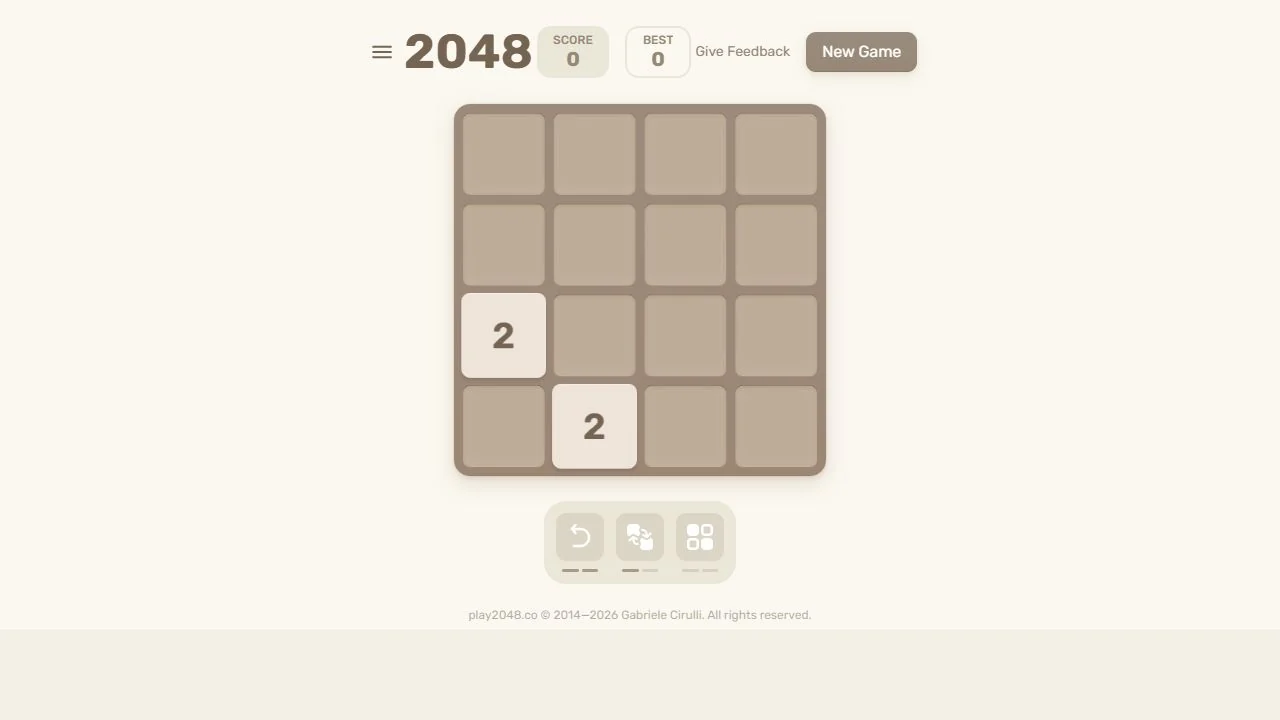 2048 browser game