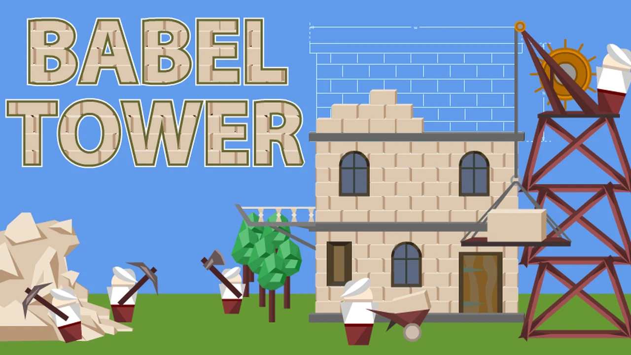Babel Tower resource processing camps and towering architectural construction in Chrome