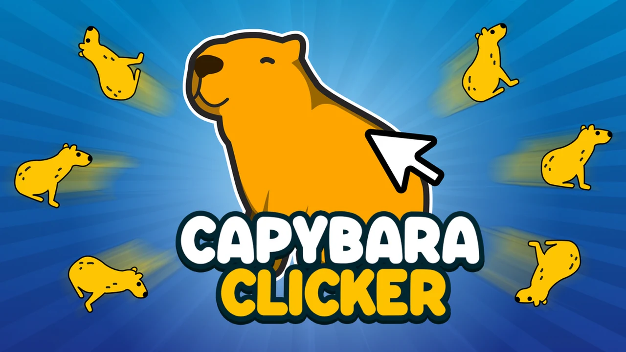 Capybara Clicker casual rodent clicking interface showing weather changes and unlockable skins
