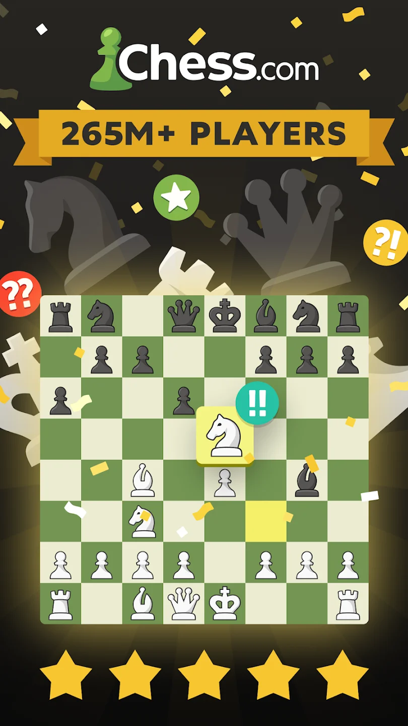 Digital chessboard with green and cream squares during an active online match in Chess Play and Learn