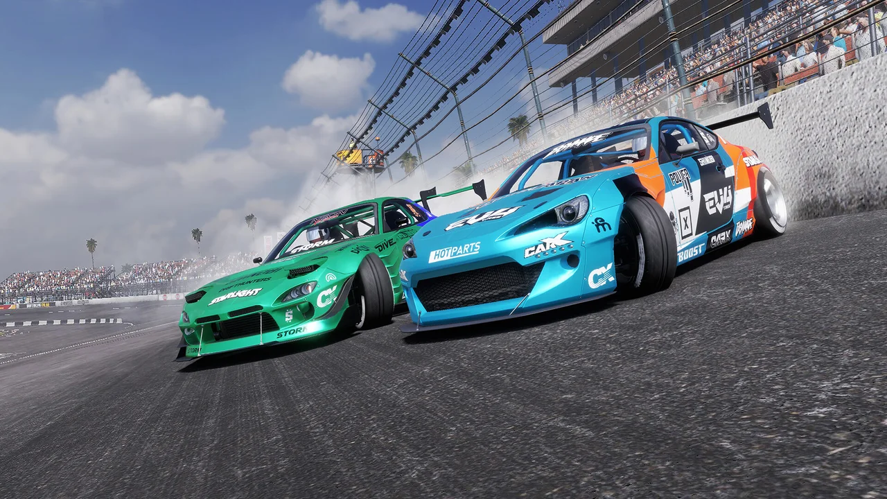 CarX Drift Racing Online tandem drift gameplay on Chromebook