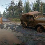 SnowRunner heavy off-road truck hauling gameplay on Chromebook