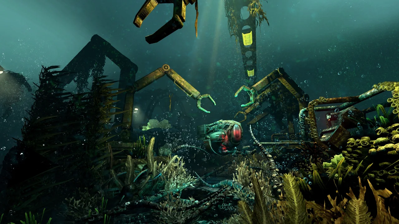 SOMA deep-sea sci-fi horror gameplay on Chromebook