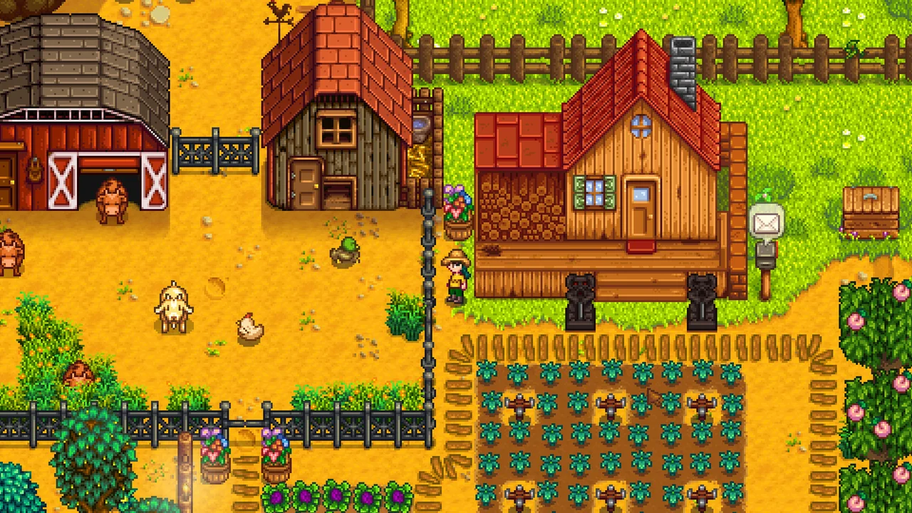 Stardew Valley farm management and countryside life gameplay on Chromebook