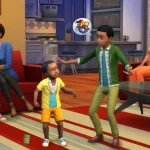 The Sims 4 household life simulation gameplay on Chromebook