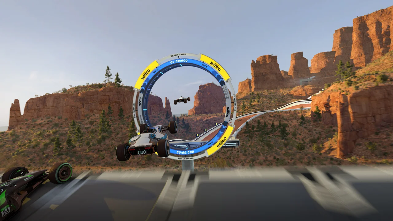 Trackmania time attack track gameplay on Chromebook