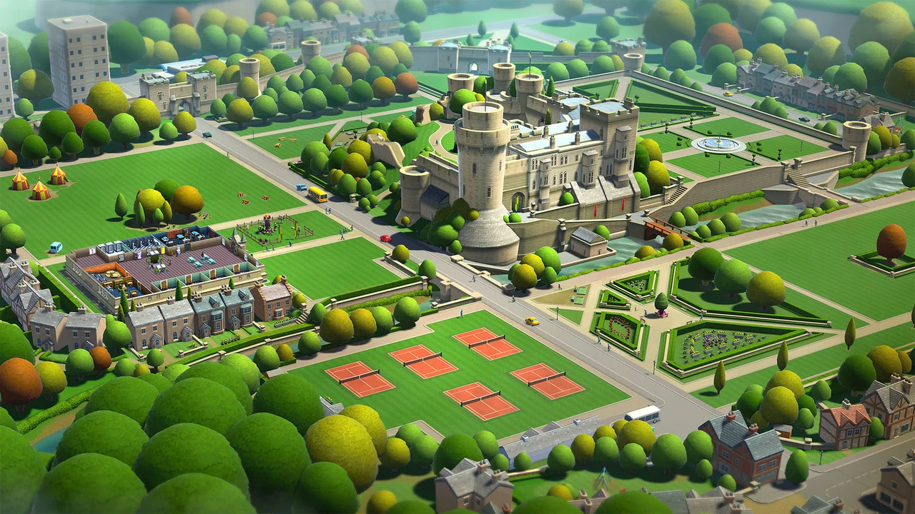 Two Point Campus university building management gameplay on Chromebook