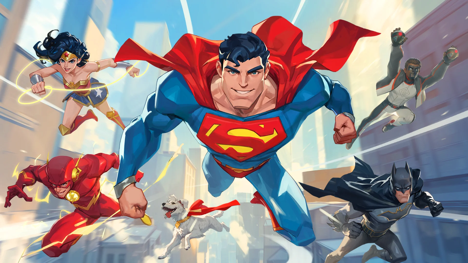 Turn-based squad combat with Justice League heroes unleashing team combo attacks