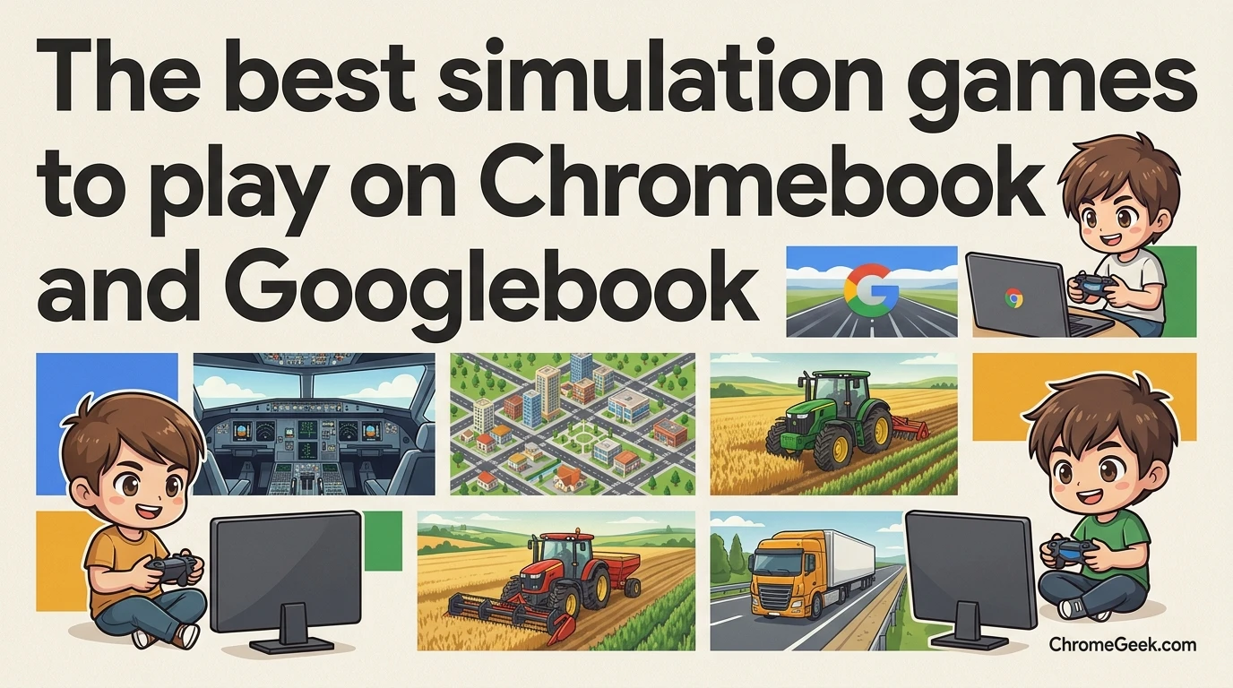 The best simulation games to play on Chromebook and Googlebook editorial artwork
