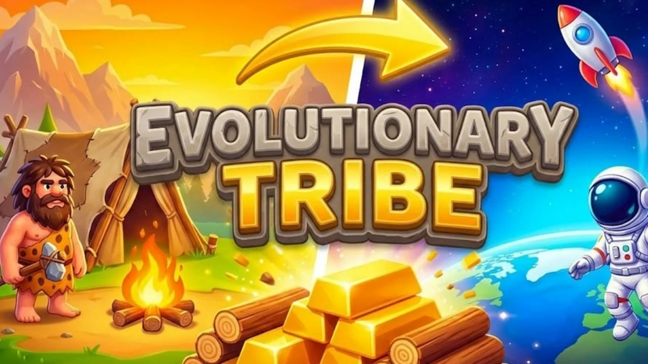Evolutionary Tribe civilization management panel showing worker allocation and era progression