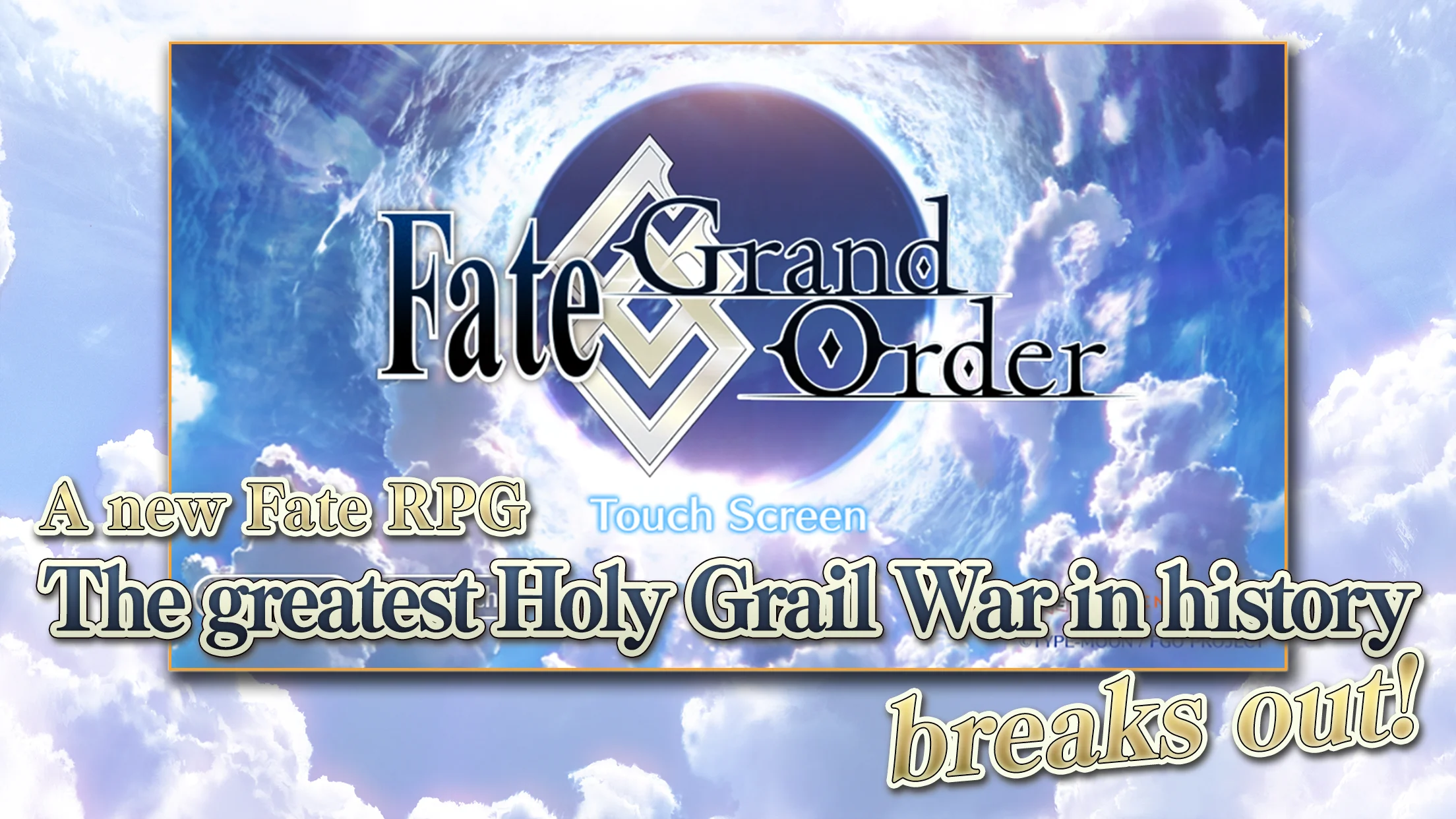 Heroic spirits deploying command cards to unleash a dramatic Noble Phantasm special attack in turn-based combat