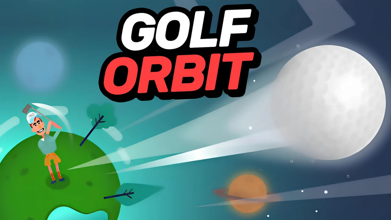 Golf Orbit arcade golf shot launching golf ball high into the atmosphere