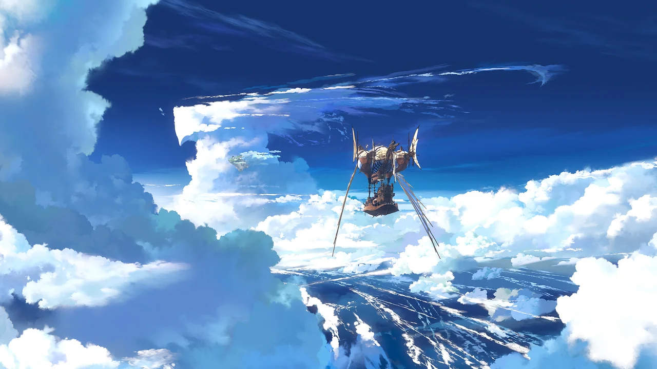 Party of anime heroes coordinating elemental strikes against a massive mythological dragon in an open mountain arena