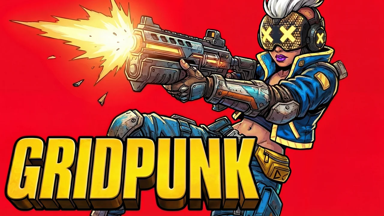 Gridpunk 3v3 Battle Royale top-down cyberpunk squad action with drones and abilities