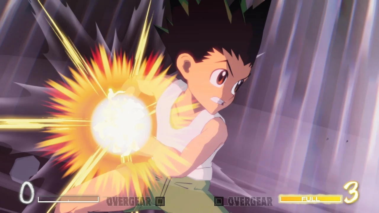 Gon and Killua coordinating Nen strikes in a fast 3v3 anime arena battle in HUNTERxHUNTER NENxIMPACT