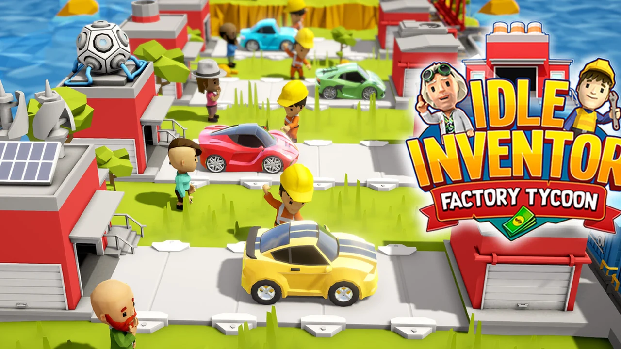 Idle Inventor industrial factory assembly lines producing cars, aircraft, and spacecraft