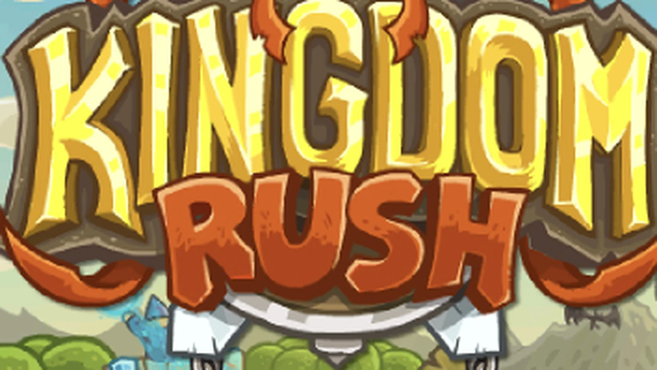 Kingdom Rush fantasy kingdom defense path showing barracks soldiers engaging goblins and archer spires