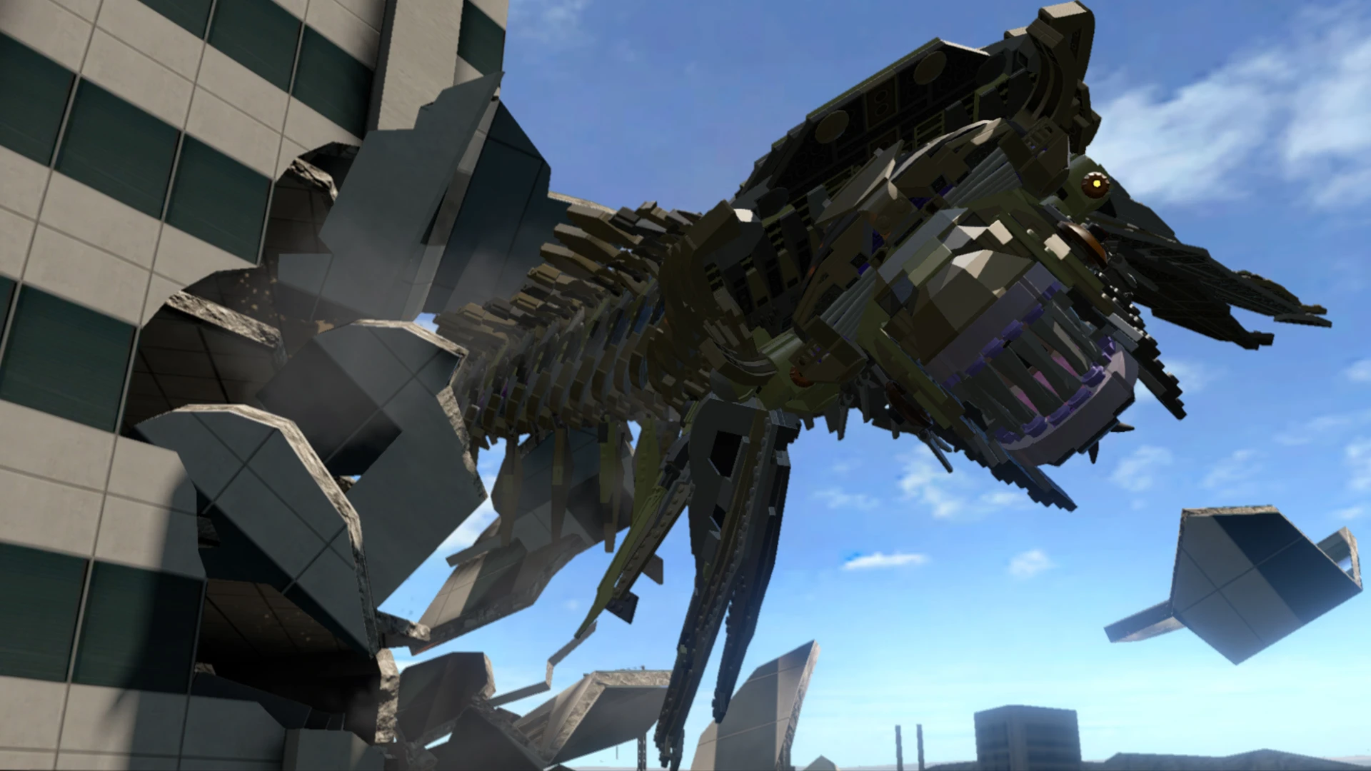 The Avengers assembling in the Battle of New York street level in LEGO Marvel's Avengers