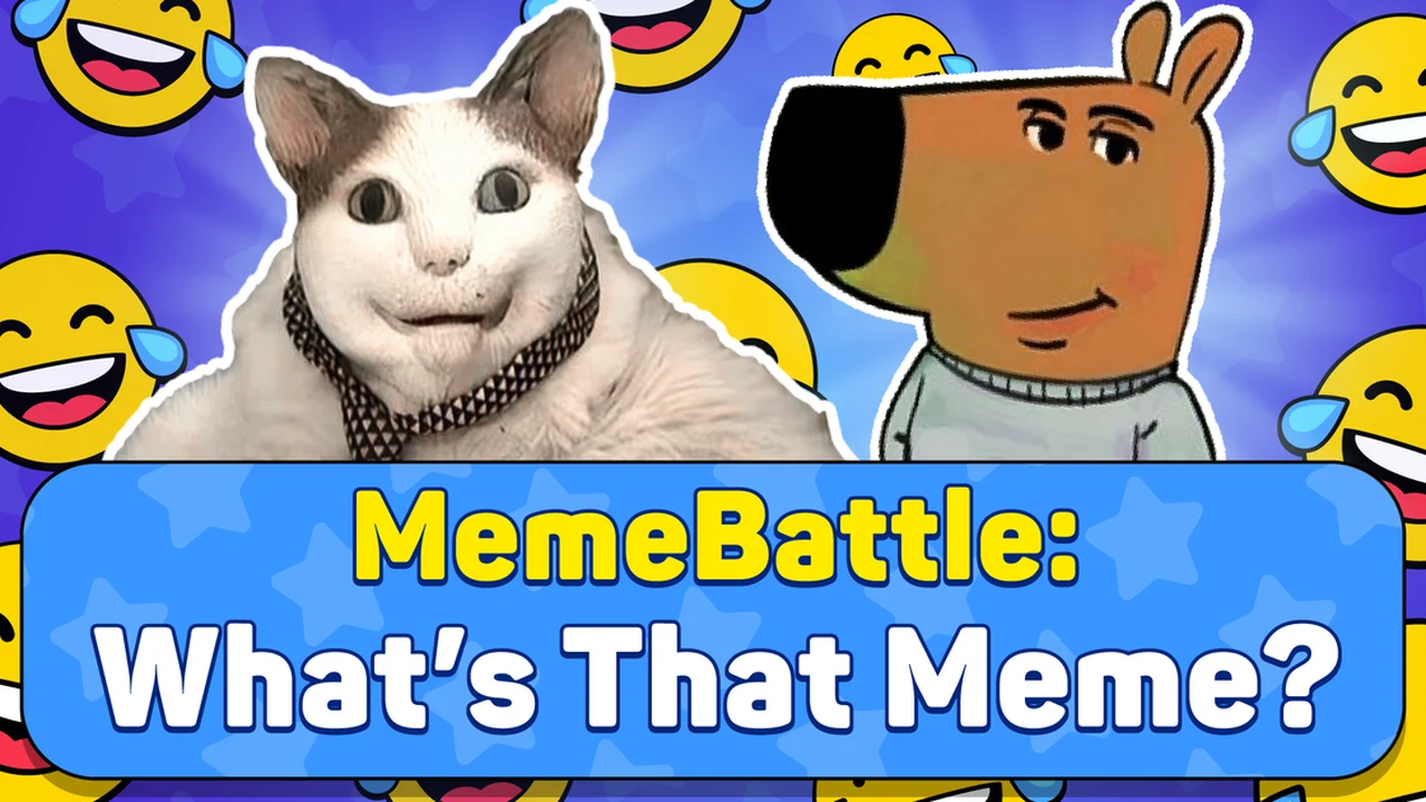 MemeBattle What's That Meme prompt response and voting cards on CrazyGames