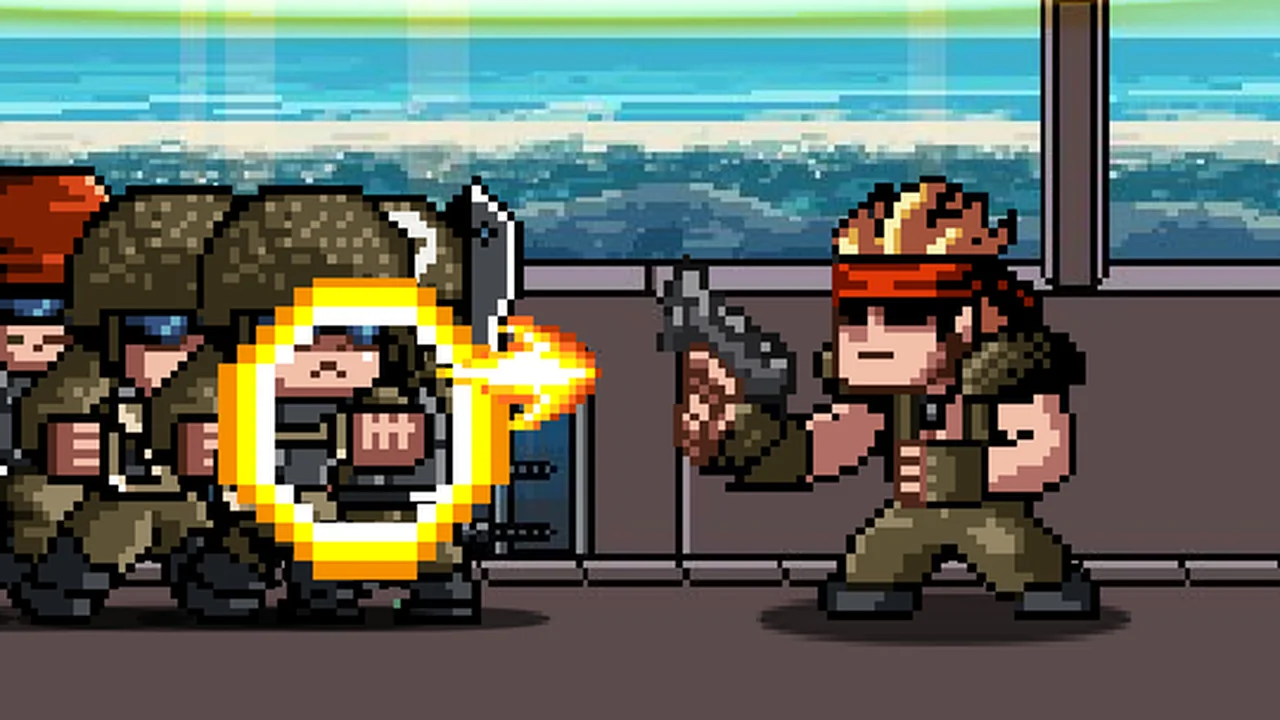 Metal Guns Fury 2D retro arcade side-scrolling run and gun action stage