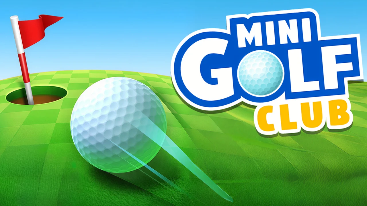 Mini Golf Club colorful 3D mini golf putting green with windmills and obstacles