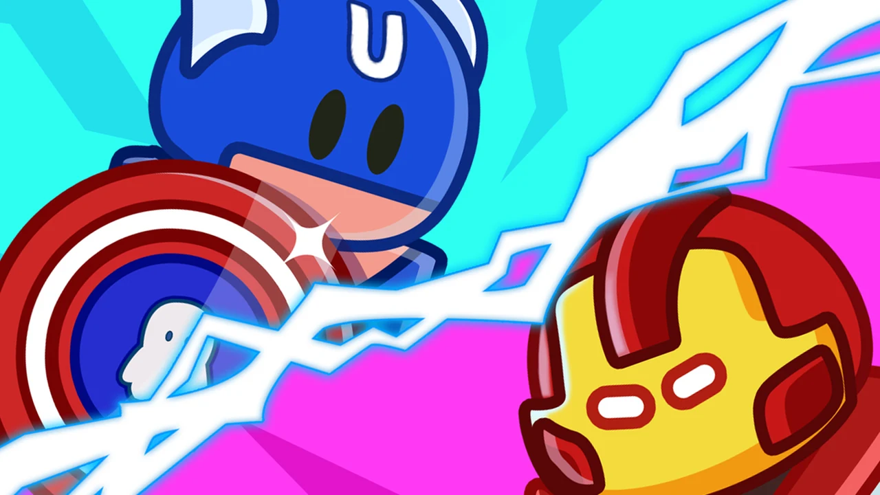 Multiverse Wars animated hero squad defending tactical lane positions across stylized arena