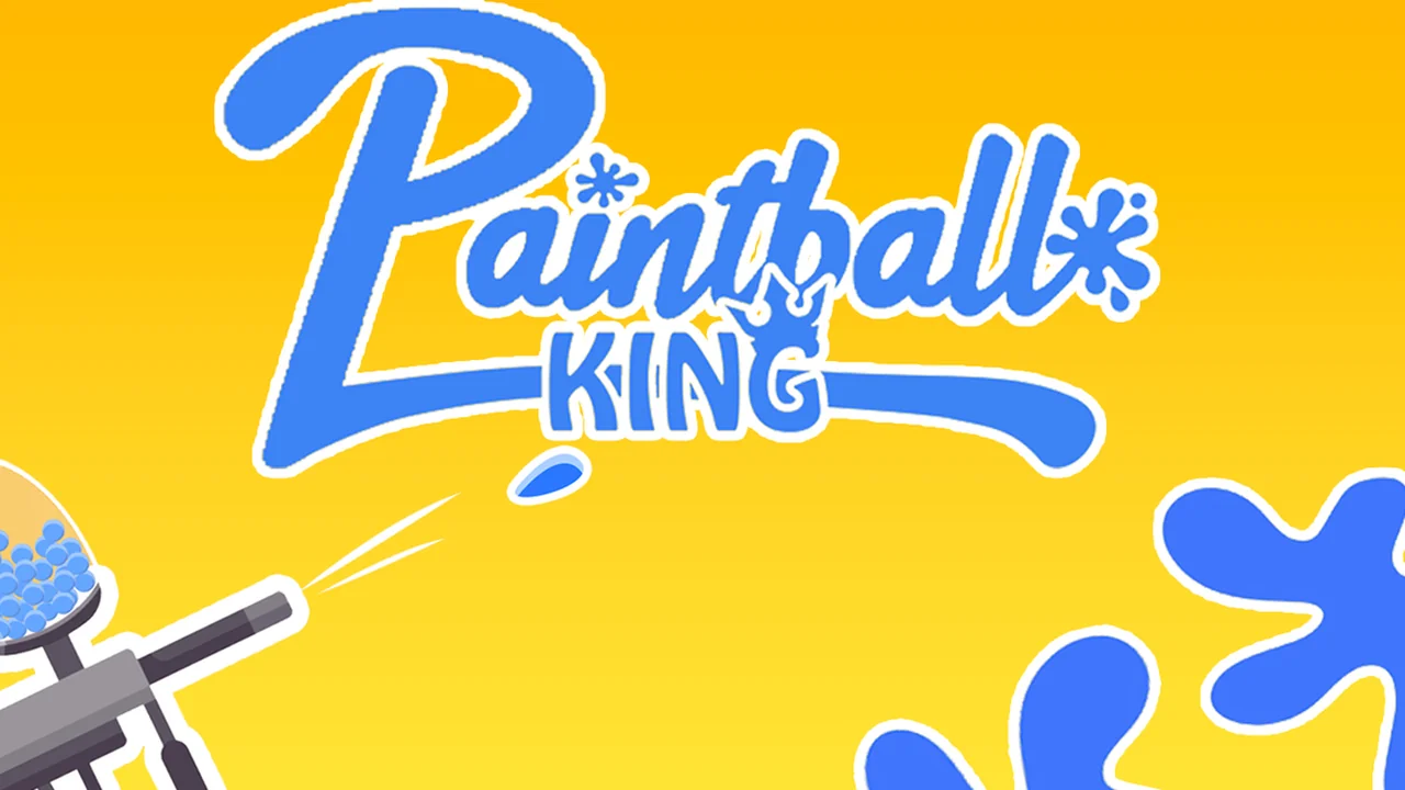 Paintball King colorful arena splat shooter with vibrant markers and obstacles