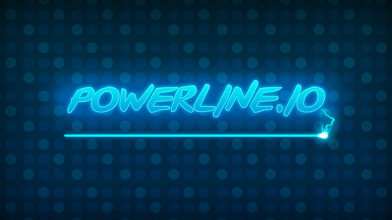 Powerline.io neon grid arena with high-speed electric light cycle lines