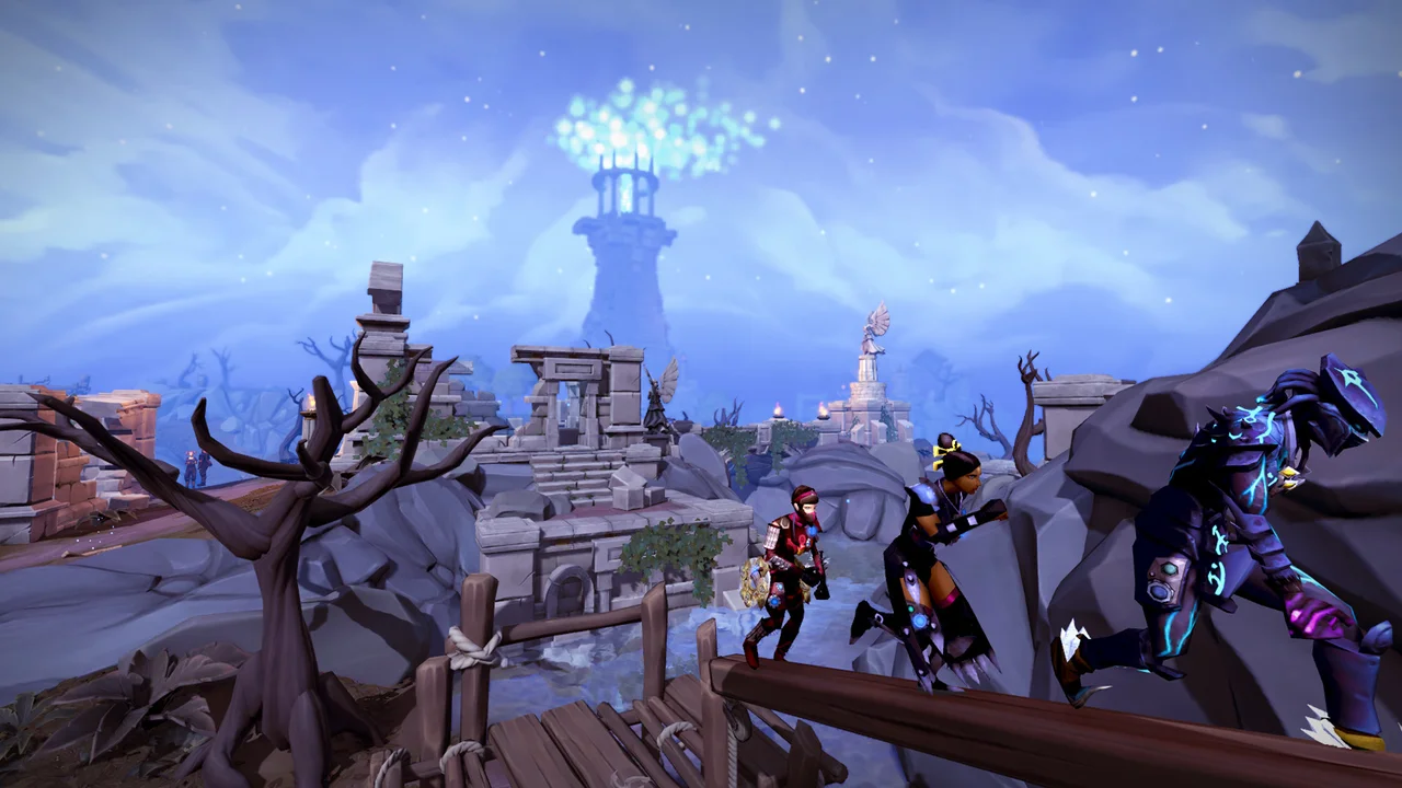 RuneScape player character fighting an Elder God Wars dungeon boss with modern interface and ability rotations