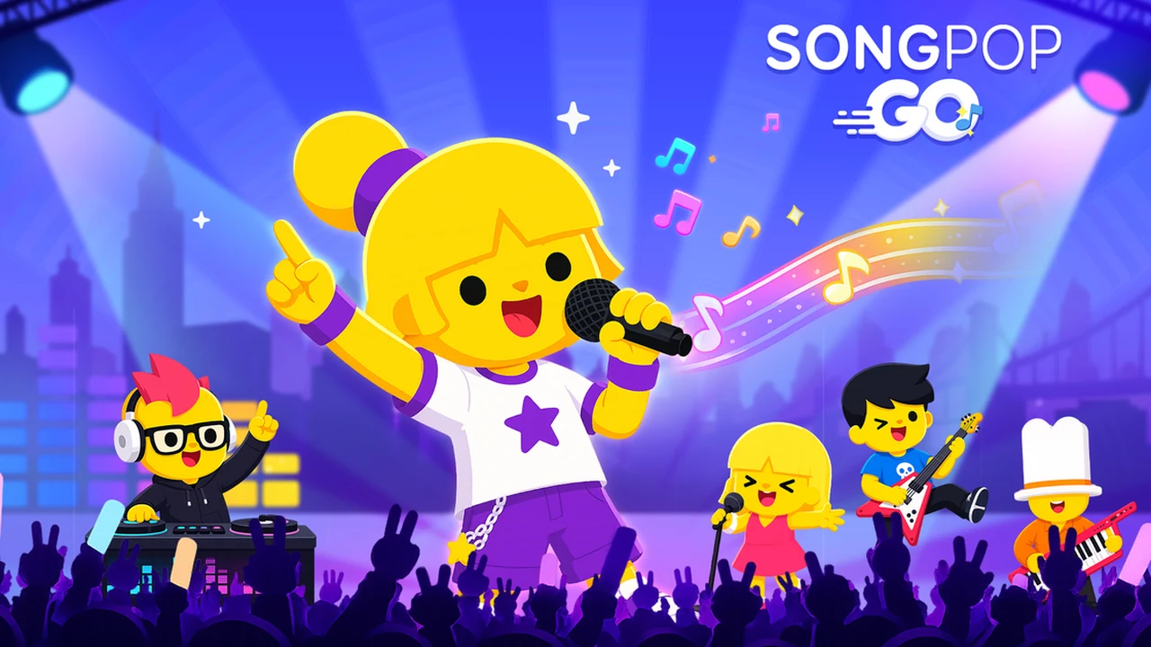 SongPop GO music snippet trivia duel interface on CrazyGames