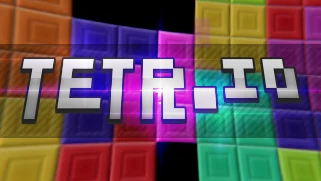 TETR.IO competitive block puzzle match showing high-speed stacking boards and garbage line meters