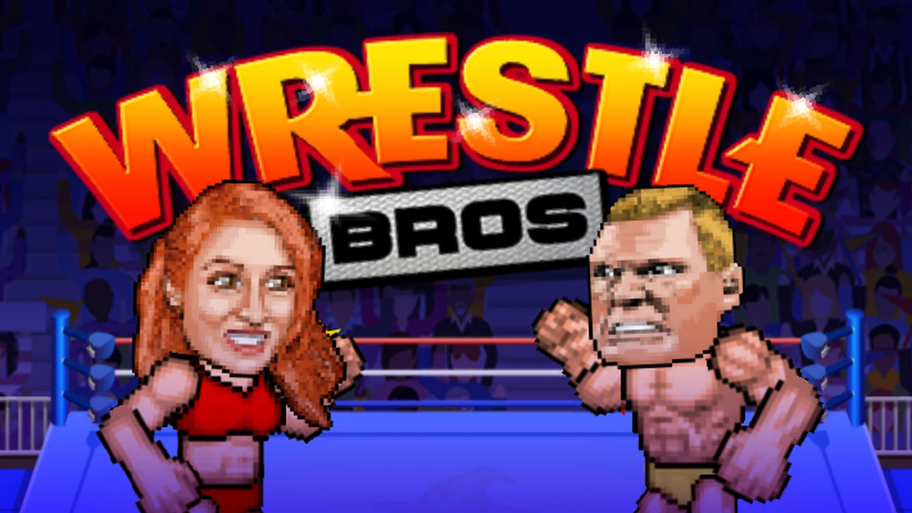 Wrestle Bros wrestling ring brawlers performing high-flying suplexes and slams