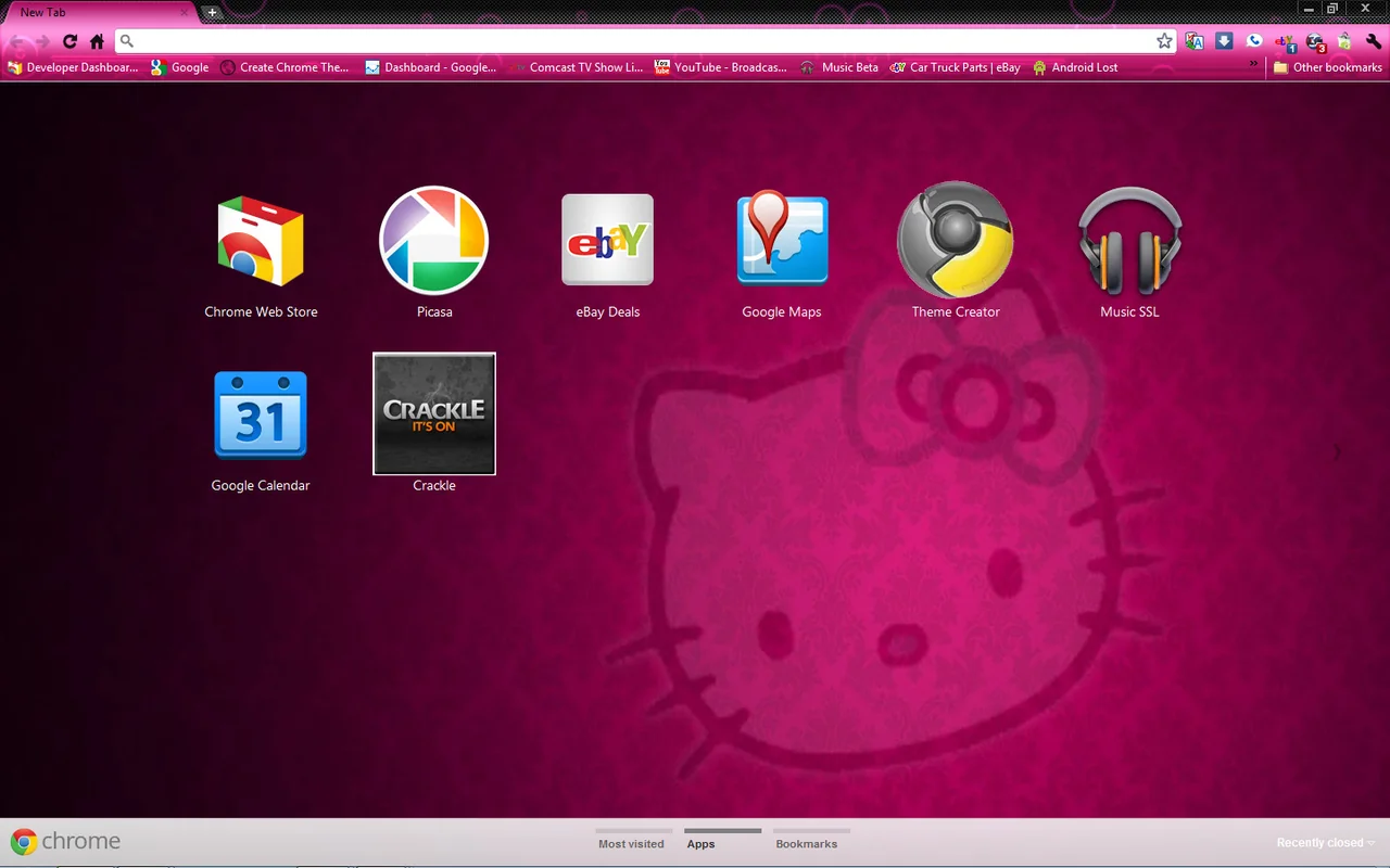 Hello Kitty Chrome Theme