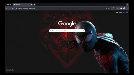 Spider Man Miles Morales Chrome Theme