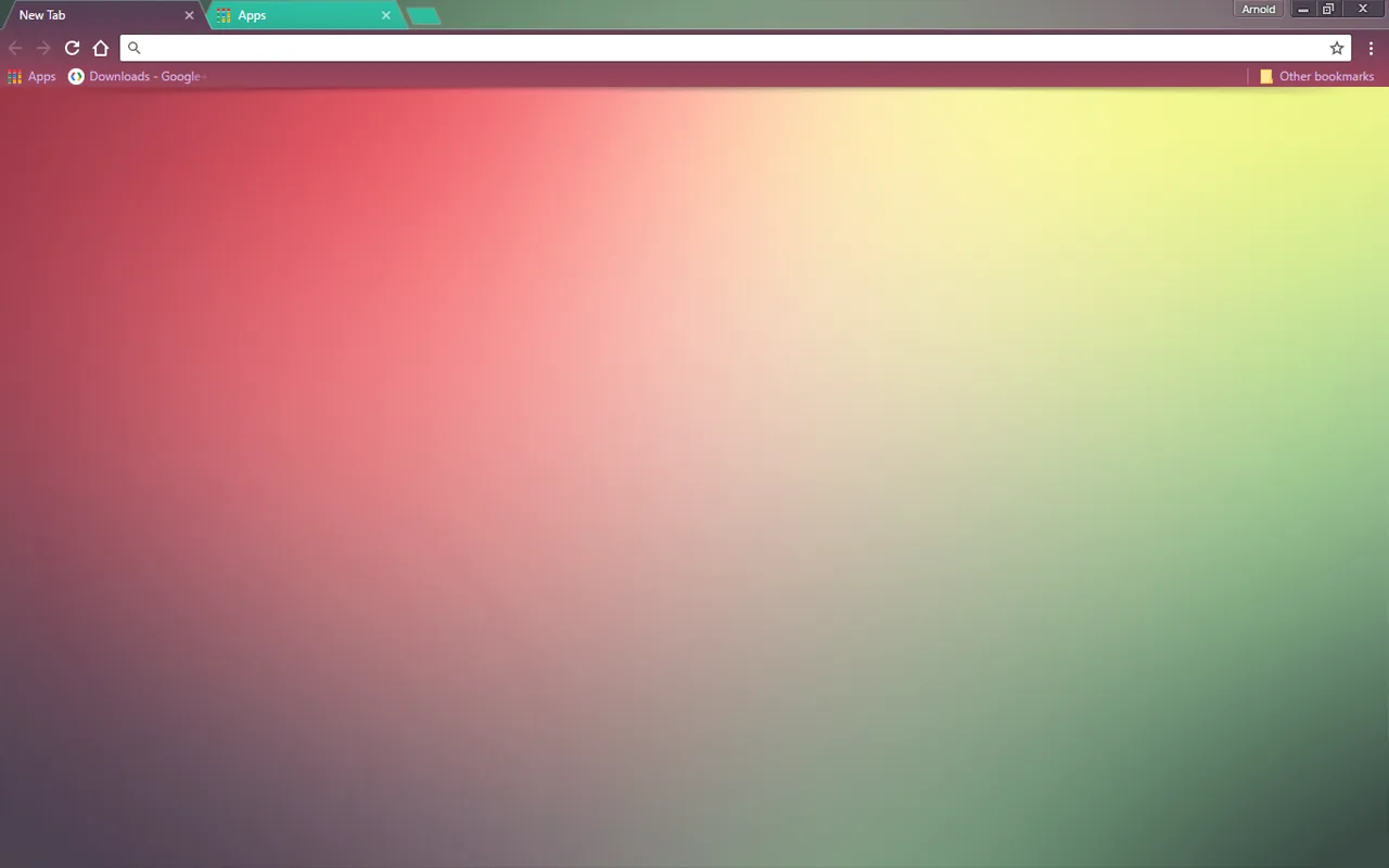 Color Fusion Chrome theme with a soft blend of red yellow and green