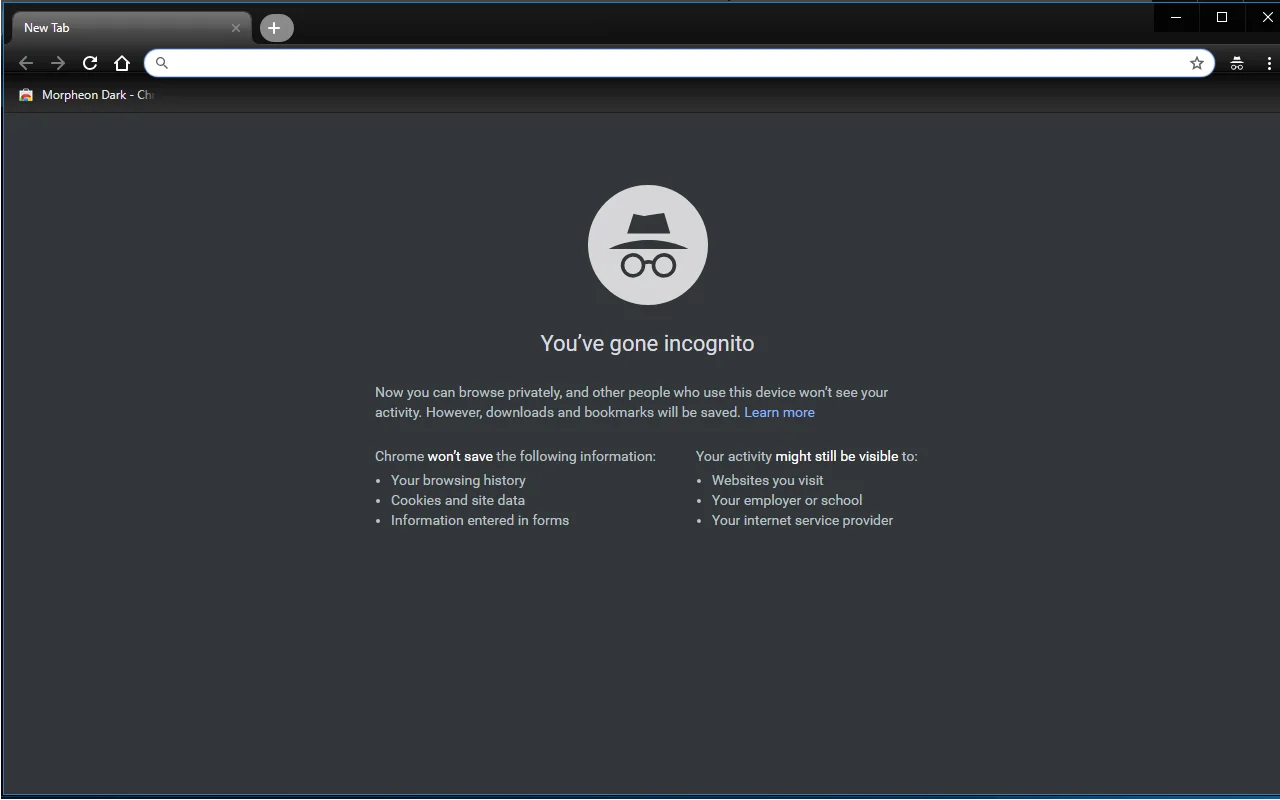 Morpheon Dark Chrome Theme Morpheon Dark Chrome Theme