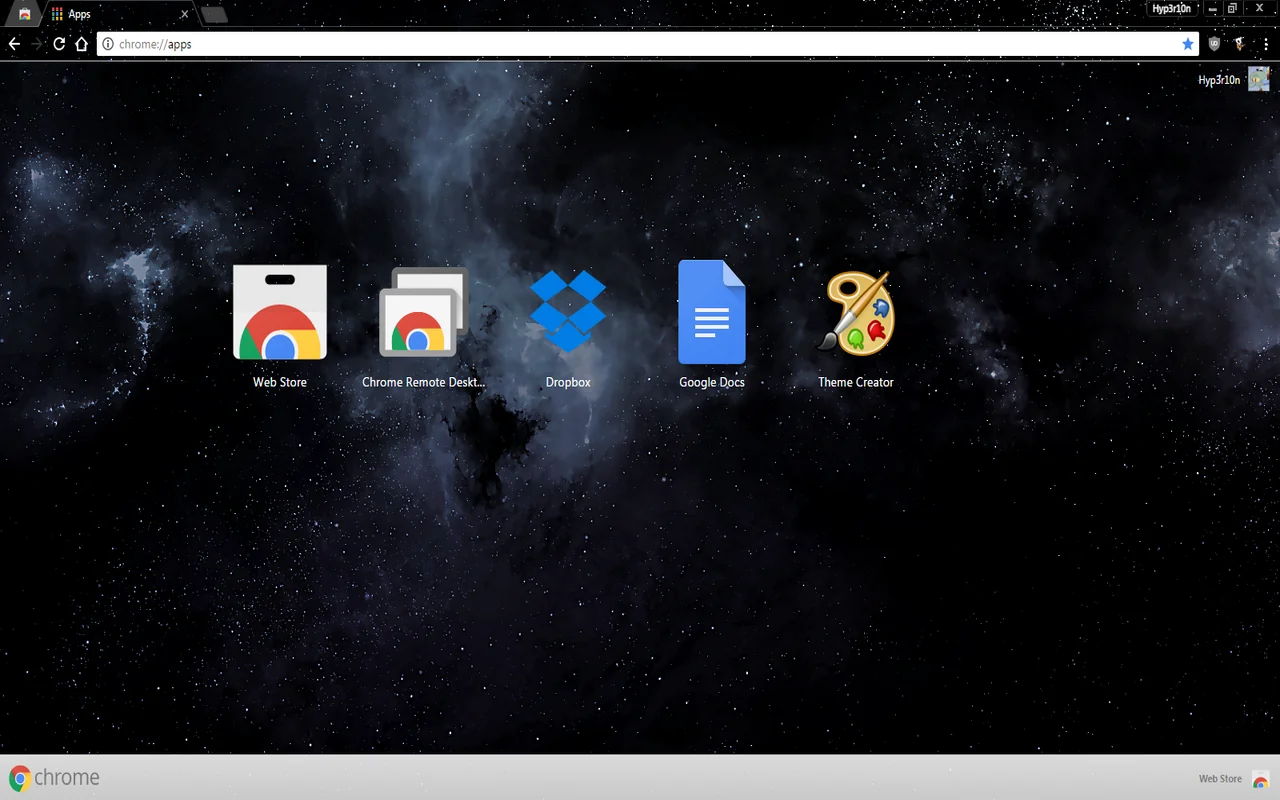 Dark Space Chrome Theme Dark Space Chrome Theme