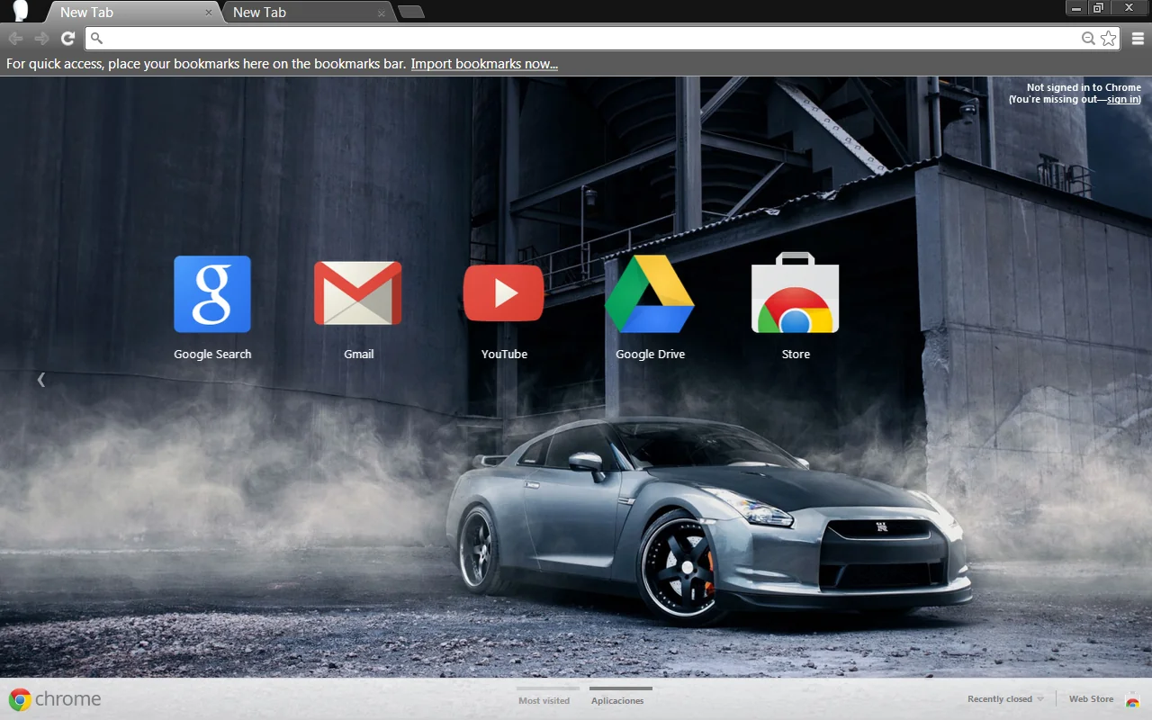 Nissan GT-R R35 Chrome Theme