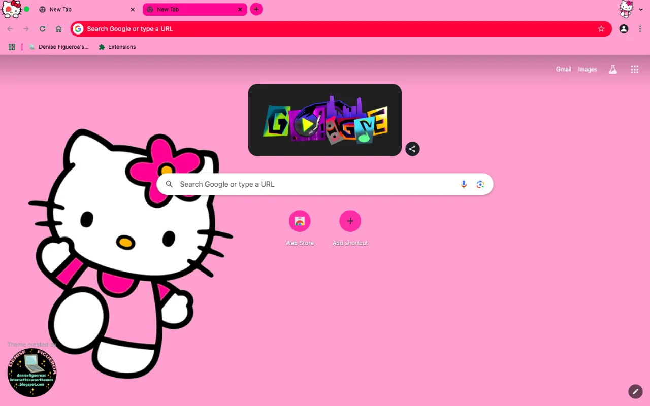 Pink Hello Kitty Chrome Theme