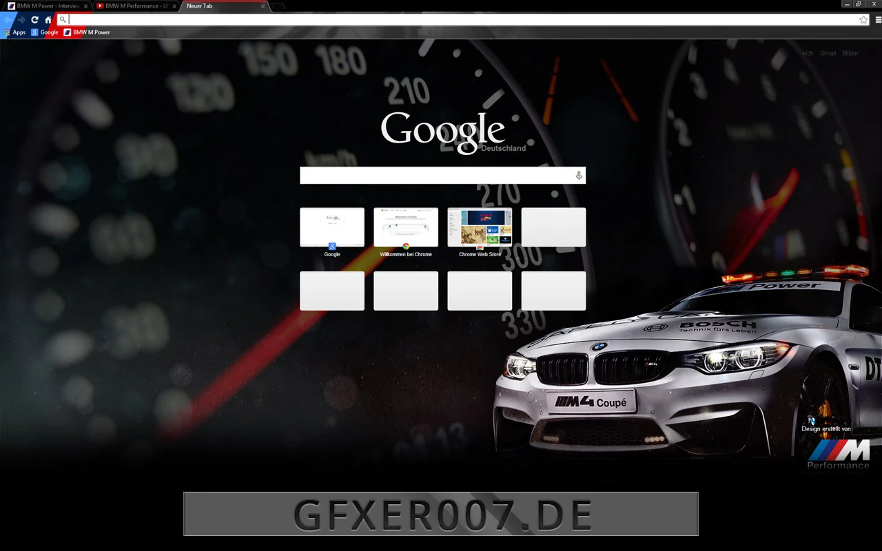 BMW M Power Chrome Theme
