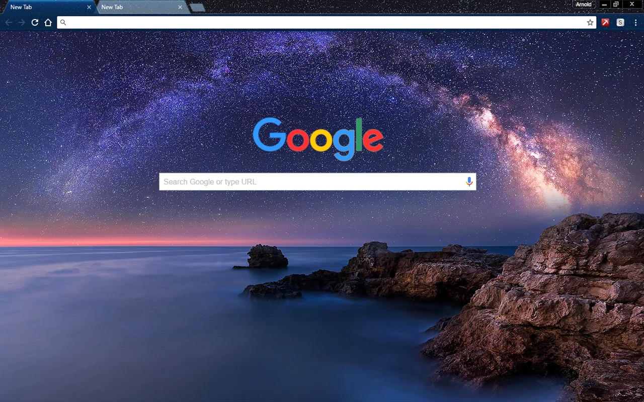 Milky Way Over The Sea Chrome Theme Milky Way Over The Sea Chrome Theme