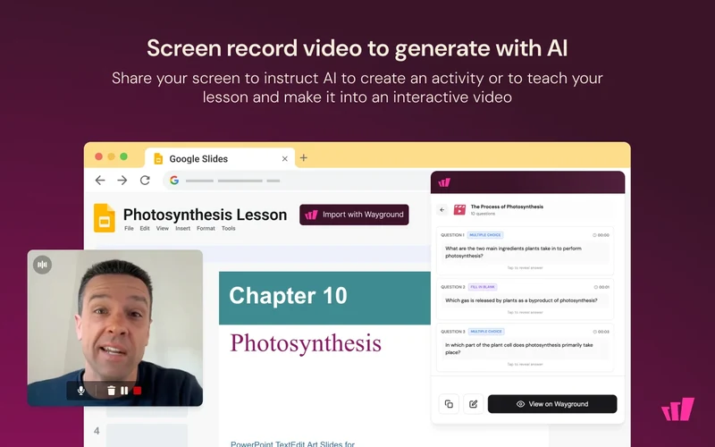 Wayground AI extension converting webpage content into quizzes and classroom practice activities