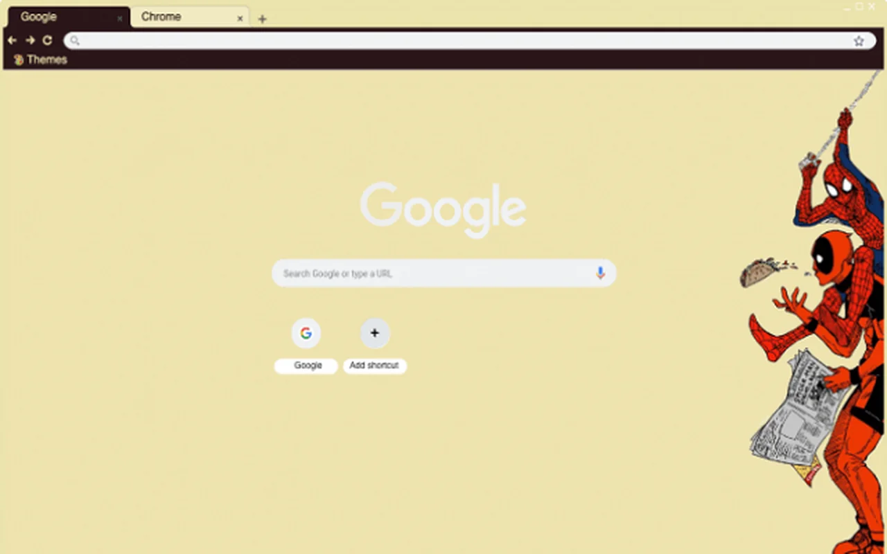 Deadpool & spiderman 2 Chrome Theme Deadpool & spiderman 2 Chrome Theme