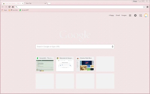 Pink Pixel Hearts Chrome Theme
