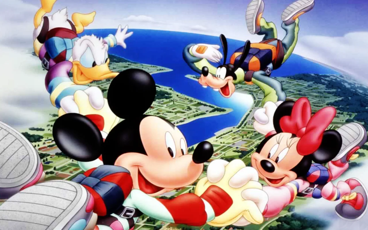 Mickey And Friends Skydiving Theme Chrome Theme