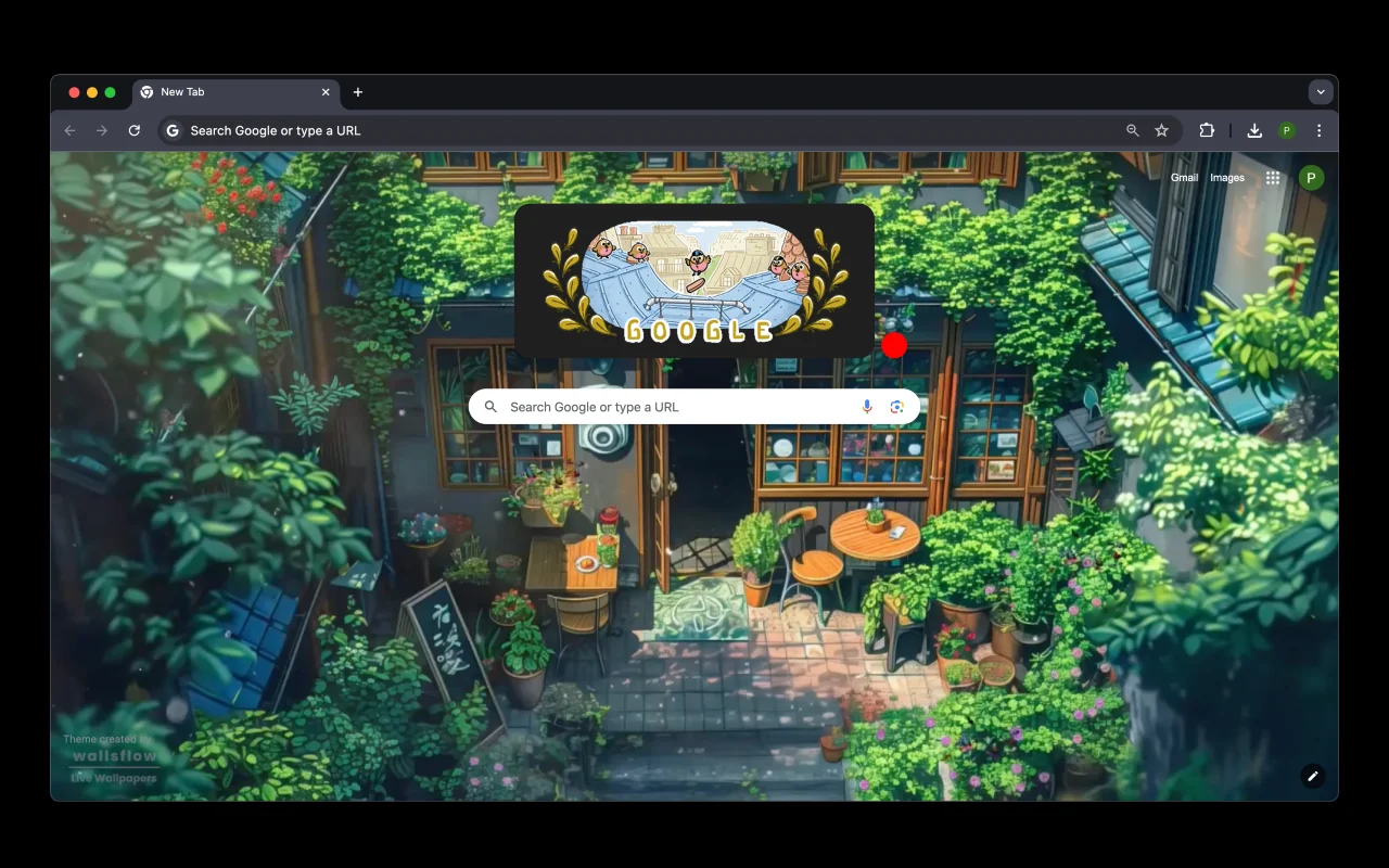 Ghibli Coffee Shop Chrome Theme